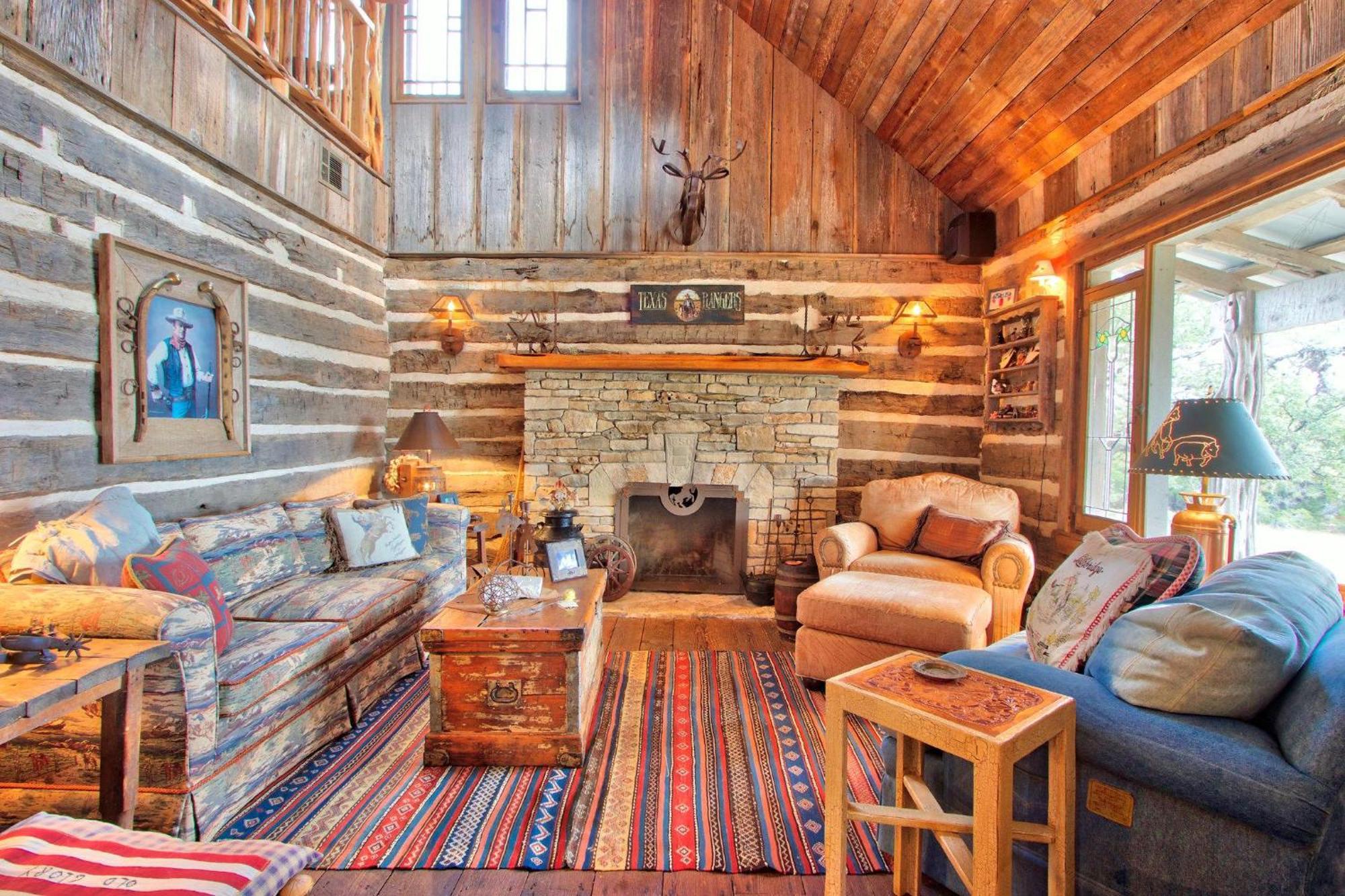Log Cabin At Old Glory Ranch Wimberley Eksteriør billede