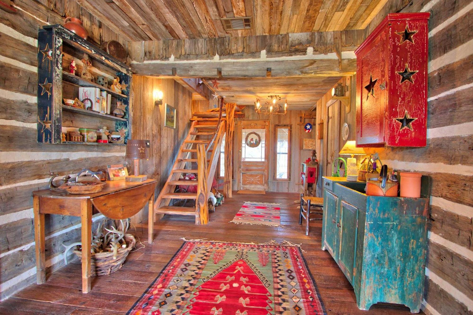 Log Cabin At Old Glory Ranch Wimberley Eksteriør billede